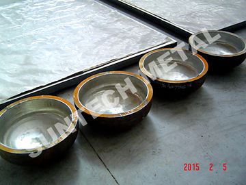 Çin Explosion Clad B171 C71500 / A516 Gr.70 Copper Clad Head for Anti-corrosion Tedarikçi