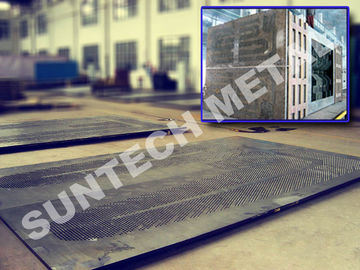 Çin Gr.2 / 516 Gr.70N Titanium Clad Plate Square Tubesheet for Steam Turbine Distribütör